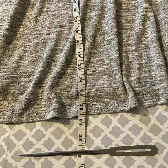 Eyeshadow Wrap Dress Size XL Short Sleeves Gray Midi *New* - Picture 9 of 14